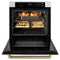 Autograph Edition 30 In. Professional True Convection Single Wall Oven With Air Fry And Self Clean In Satin Stainless Steel With Champagne Bronze Helix Handle
