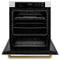 Autograph Edition 30 In. Professional True Convection Single Wall Oven With Air Fry And Self Clean In Satin Stainless Steel With Polished Gold Helix Handle