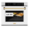 Autograph Edition 30 In. Professional True Convection Single Wall Oven With Air Fry And Self Clean In Satin Stainless Steel With White Matte Door And Polished Gold Handle