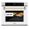Autograph Edition 30 In. Professional True Convection Single Wall Oven With Air Fry And Self Clean In Satin Stainless Steel With White Matte Door And Polished Gold Handle