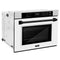 Autograph Edition 30 In. Professional True Convection Single Wall Oven With Air Fry And Self Clean In Satin Stainless Steel With White Matte Door And Matte Black Handle