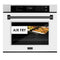 Autograph Edition 30 In. Professional True Convection Single Wall Oven With Air Fry And Self Clean In Satin Stainless Steel With White Matte Door And Matte Black Handle