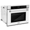 30 In. Professional True Convection Single Wall Oven With Air Fry And Self Clean In Stainless Steel With White Matte Door