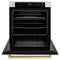 Autograph Edition 30 In. Professional True Convection Single Wall Oven With Air Fry And Self Clean In Stainless Steel With Champagne Bronze Handle