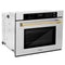 Autograph Edition 30 In. Professional True Convection Single Wall Oven With Air Fry And Self Clean In Stainless Steel With Champagne Bronze Handle