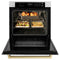 Autograph Edition 30 In. Professional True Convection Single Wall Oven With Air Fry And Self Clean In Stainless Steel With Champagne Bronze Handle