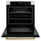 Autograph Edition 30 In. Professional True Convection Single Wall Oven With Air Fry And Self Clean In Stainless Steel With Champagne Bronze Handle