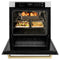 Autograph Edition 30 In. Professional True Convection Single Wall Oven With Air Fry And Self Clean In Stainless Steel With Champagne Bronze Handle