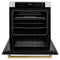 Autograph Edition 30 In. Professional True Convection Single Wall Oven With Air Fry And Self Clean In Stainless Steel With Polished Gold Handle