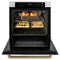 Autograph Edition 30 In. Professional True Convection Single Wall Oven With Air Fry And Self Clean In Stainless Steel With Polished Gold Helix Handle