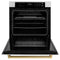 Autograph Edition 30 In. Professional True Convection Single Wall Oven With Air Fry And Self Clean In Stainless Steel With White Matte Door And Polished Gold Handle
