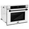 Autograph Edition 30 In. Professional True Convection Single Wall Oven With Air Fry And Self Clean In Stainless Steel With White Matte Door And Matte Black Handle