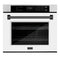 Autograph Edition 30 In. Professional True Convection Single Wall Oven With Air Fry And Self Clean In Stainless Steel With White Matte Door And Matte Black Handle