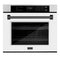 Autograph Edition 30 In. Professional True Convection Single Wall Oven With Air Fry And Self Clean In Stainless Steel With White Matte Door And Matte Black Handle