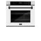 Autograph Edition 30 In. Professional True Convection Single Wall Oven With Air Fry And Self Clean In Stainless Steel With White Matte Door And Matte Black Handle