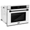 Autograph Edition 30 In. Professional True Convection Single Wall Oven With Air Fry And Self Clean In Stainless Steel With White Matte Door And Matte Black Handle