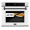 Autograph Edition 30 In. Professional True Convection Single Wall Oven With Air Fry And Self Clean In Stainless Steel With White Matte Door And Matte Black Handle