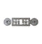 Gas range double burner assembly