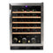 Wine Cooler with Electronic Control Panel and Wood Accent Shelving