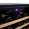 Wine Cooler with Electronic Control Panel and Wood Accent Shelving