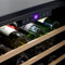 Wine Cooler with Electronic Control Panel and Wood Accent Shelving