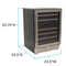 Avanti DESIGNER Series Dual-Zone Wine Cooler, 46 Bottle Capacity