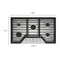 36-inch Gas Cooktop with 5 Burners and EZ-2-Lift™ Hinged Cast-Iron Grates