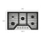 36-inch Gas Cooktop with 5 Burners and EZ-2-Lift™ Hinged Cast-Iron Grates