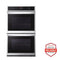 9.4 Cu. Ft. Smart Double Wall Oven With Instaview®, True Convection, Air Fry, And Steam Sous Vide