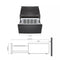 Laundry Pedestal Storage Drawer For 27" Front Load Washers And Dryers With Basket - Middle Black