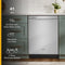 Fingerprint Resistant Quiet Dishwasher with 3rd Rack & Large Capacity
