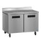 Freezer, Two Section Worktop, Stainless Doors