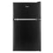 3.1 cu. ft. Double Door Compact Refrigerator with Full-Width Freezer (Black)