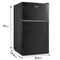 3.1 cu. ft. Double Door Compact Refrigerator with Full-Width Freezer (Black)