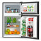 3.1 cu. ft. Double Door Compact Refrigerator with Full-Width Freezer (Black)