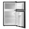 3.1 cu. ft. Double Door Compact Refrigerator with Full-Width Freezer (Black)