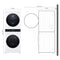 Compact Single Unit Washtower™ With Center Control™ 2.4 Cu. Ft. Front Load Washer And 4.2 Cu. Ft. Electric Ventless Heatpump™ Dryer