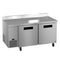 Side Mount Freezer, Two Section Worktop, Stainless Doors