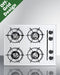 24" Wide 4-Burner Propane Gas Cooktop, Battery Start