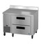 Side Mount Refrigerator, Single Section Worktop, Stainless Drawers