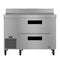 Side Mount Refrigerator, Single Section Worktop, Stainless Drawers