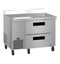 Side Mount Refrigerator, Single Section Worktop, Stainless Drawers
