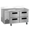 Side Mount Refrigerator, Two Section Worktop, Stainless Drawers