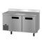 Side Mount Refrigerator, Two Section Worktop, Stainless Doors