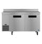 Side Mount Refrigerator, Two Section Worktop, Stainless Doors