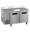 Side Mount Refrigerator, Two Section Worktop, Stainless Doors