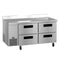 Side Mount Refrigerator, Two Section Worktop, Stainless Drawers