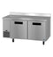 Side Mount Refrigerator, Two Section Worktop, Stainless Doors