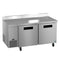 Side Mount Refrigerator, Two Section Worktop, Stainless Doors