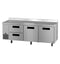 Side Mount Refrigerator, Three Section Worktop, Drawer/Door Combo